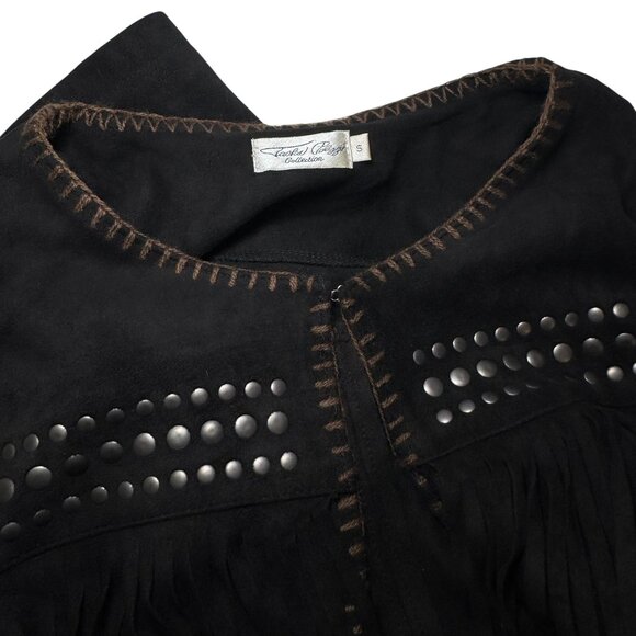 Tasha Polizzi Faux Suede Studded Western Jacket with Fringe size S - Picture 8 of 8